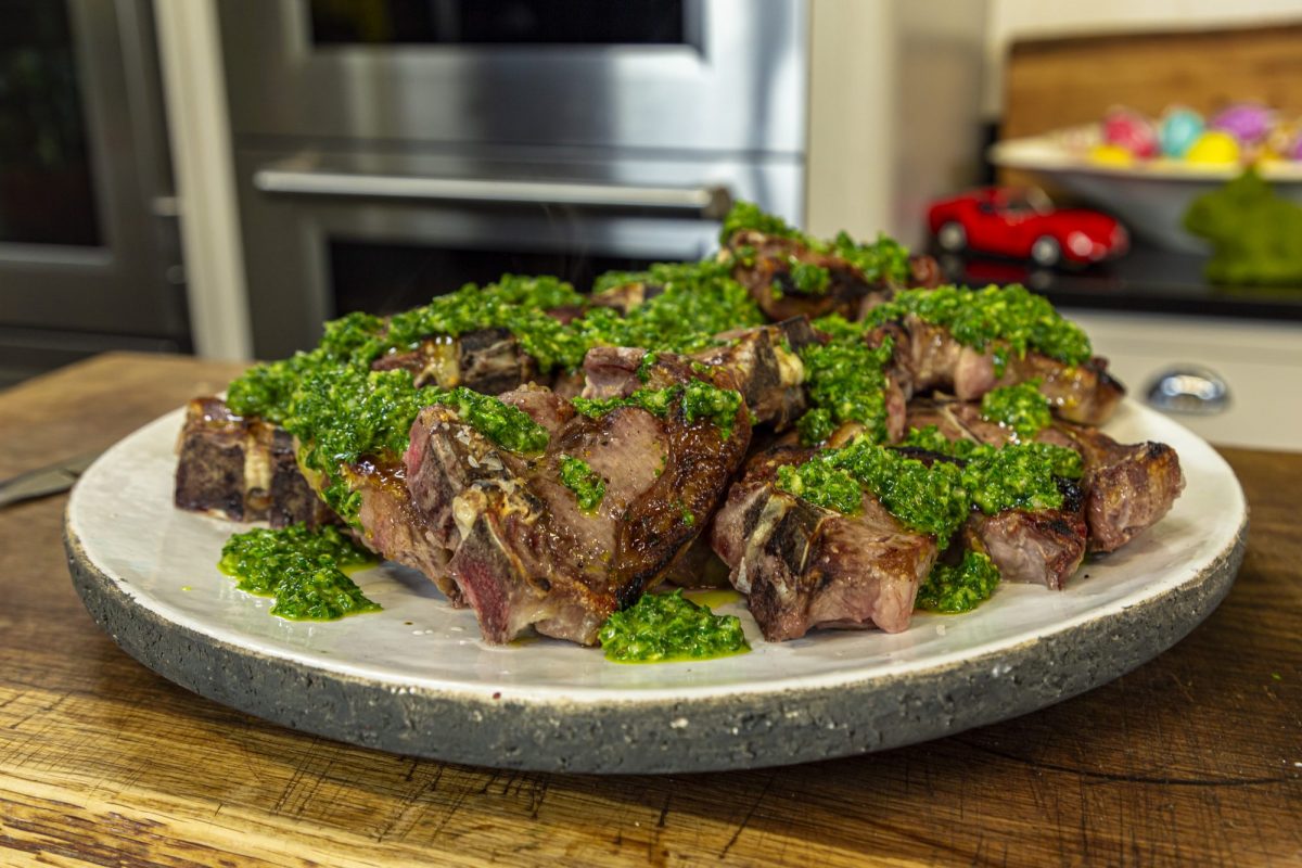 Lamb Chops With Jabron Potatoes Beans And Herb Salsa James Martin Chef