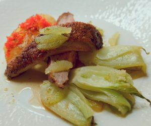 ROAST DUCK WITH PINEAPPLE AND PAK CHOI