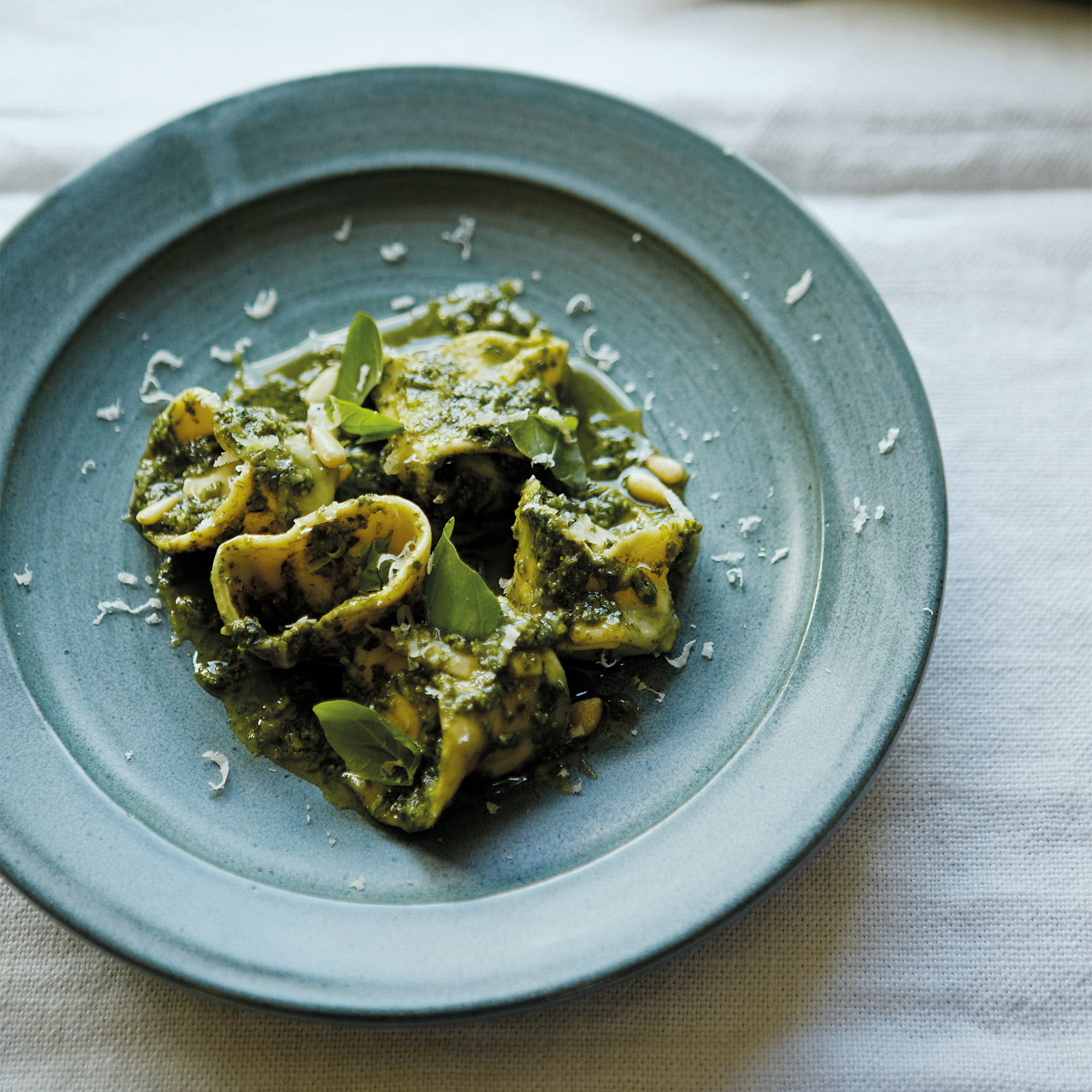 Basil tortellini with ricotta and pine nuts | James Martin Chef